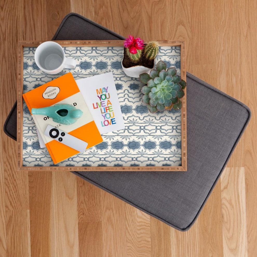 Dash And Ash Tuni Luna Rectangular Tray, 18"x14"