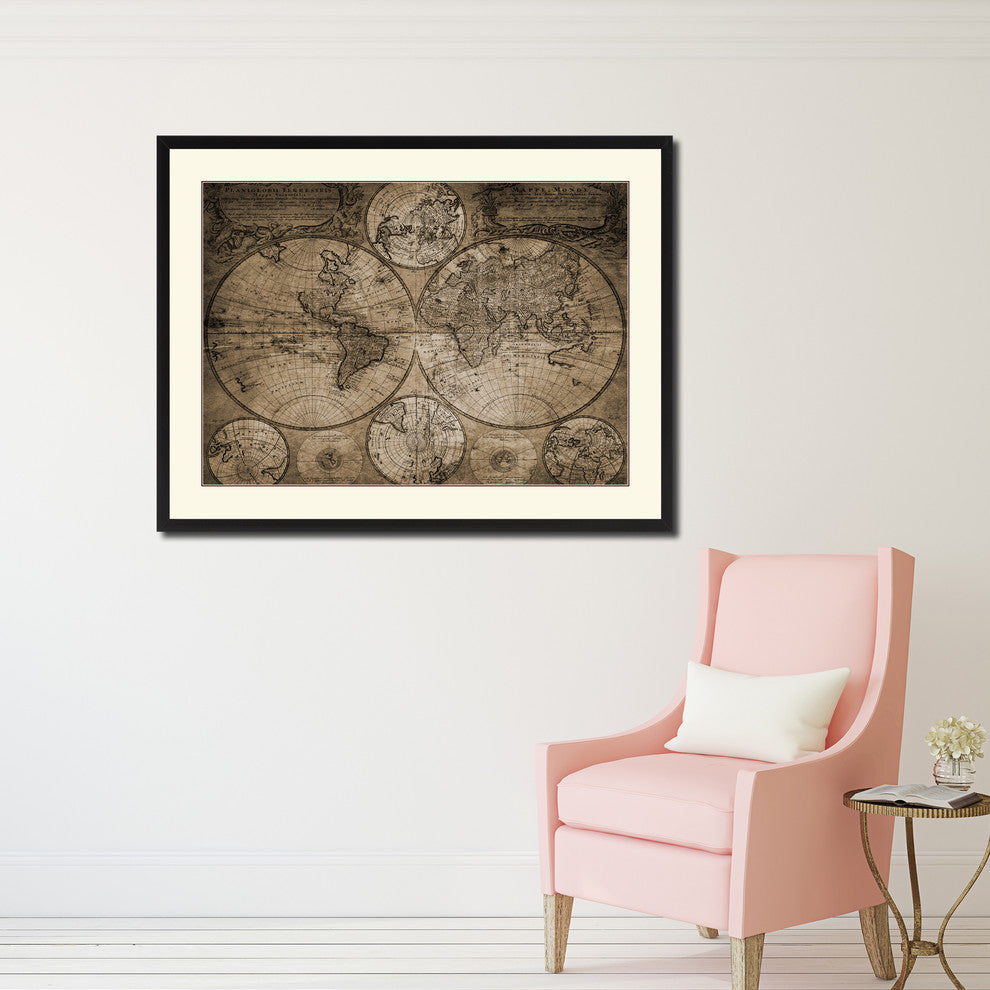 Johann Baptist Homann Vintage Sepia Map Canvas Print, 16"x21"