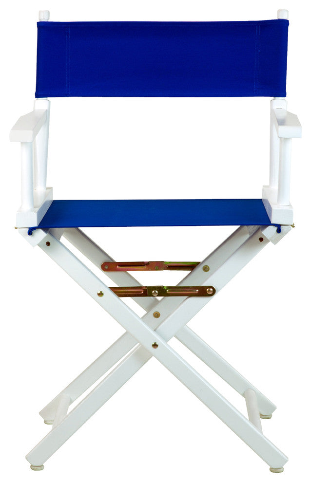 018" Director's Chair White Frame-Royal Blue Canvas