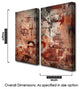 Abstract ABS XB, Canvas Wall Art, 2-Panels 24"x12"