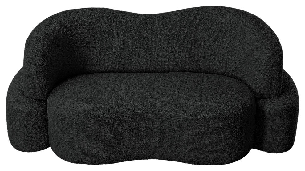 Principessa Boucle Fabric Chair, Black, Loveseat