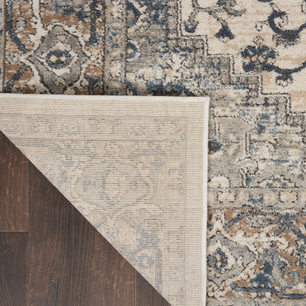 Nourison Quarry 6' x 9' Ivory Grey Farmhouse Indoor Rug