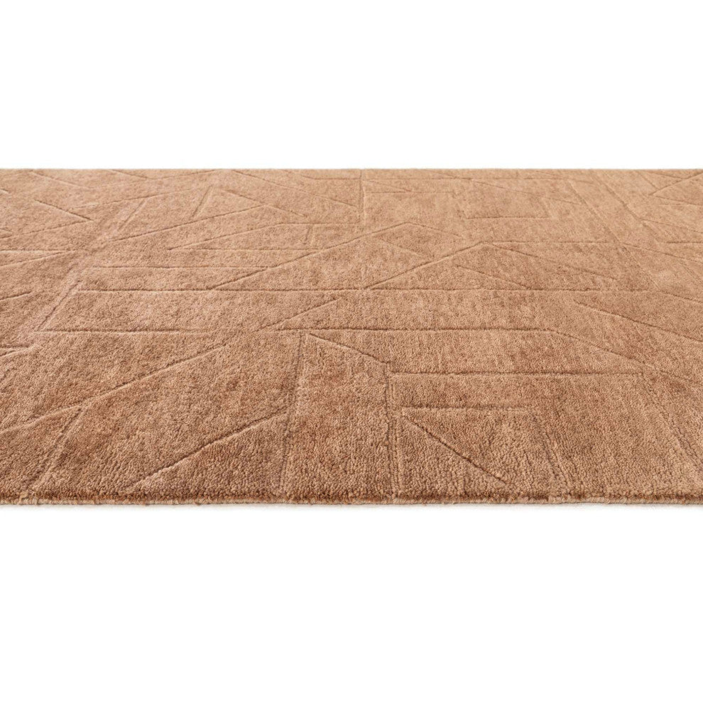 Quartz Relief Area Rug, Rust, 5'x8'
