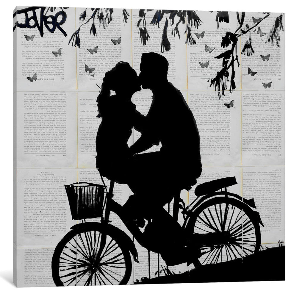 "A Little Love And Adventure" by Loui Jover, 26x26x1.5"