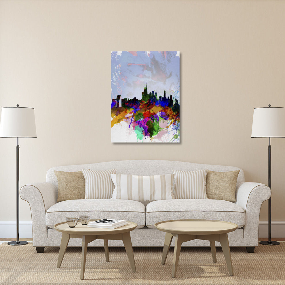 "Copenhagen Watercolor Skyline" Fine Art Print
