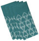 Watermark, Geometric Print Napkin, Set of 4, Teal