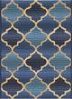 Unique Loom Blue Eden Trellis Outdoor 2' 2 x 3' 0 Area Rug