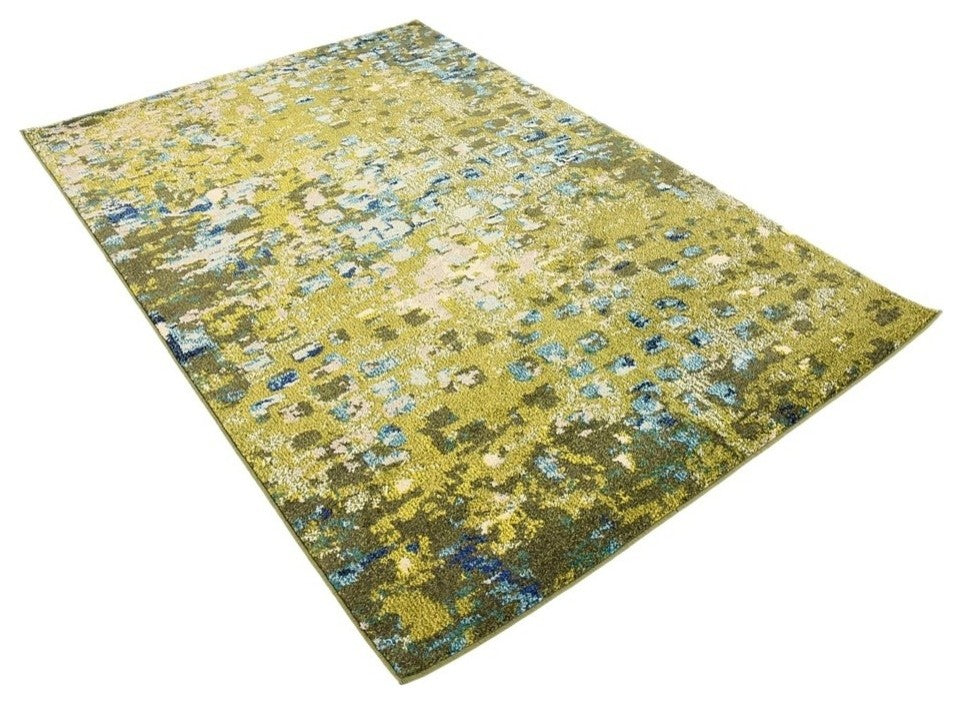 Unique Loom Green Jardin Ivy 4' 0 x 6' 0 Area Rug