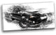"Black and White Muscle Car" Canvas Painting