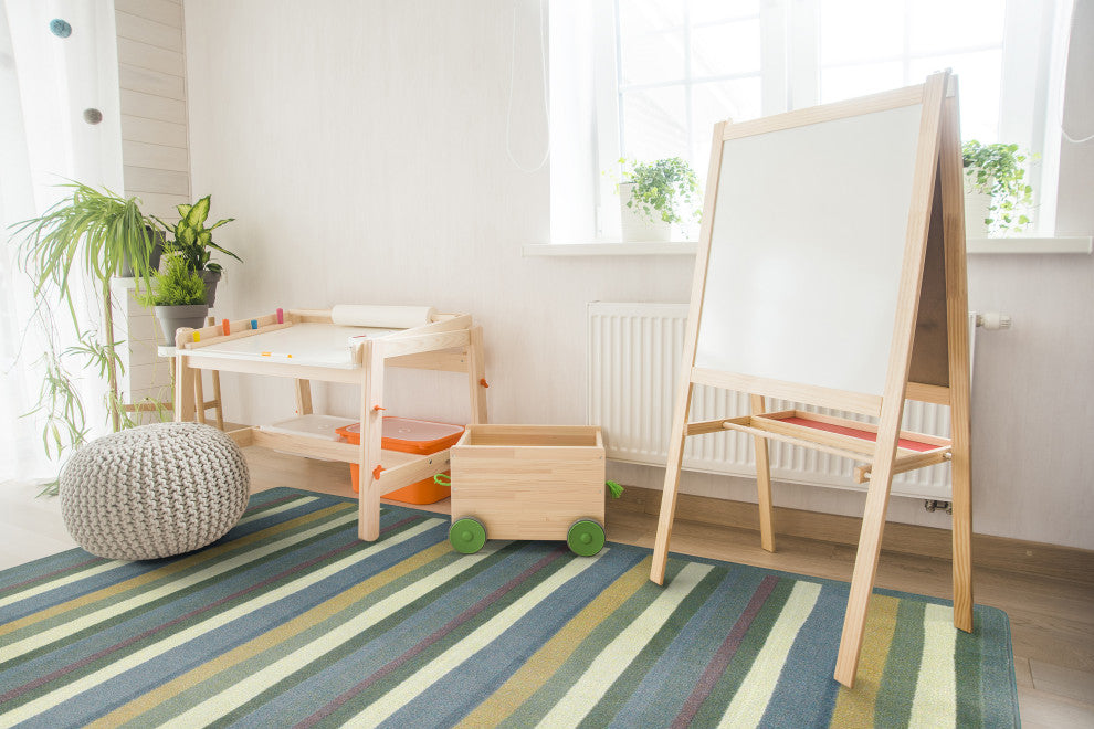 Kid Essentials Rug, Yipes Stripes, Soft, 3'10"x5'4"