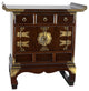 Korean Antique Style 3 Drawer End Table Cabinet