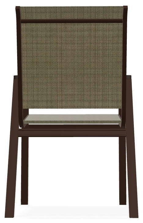 Bazza Sling Stackable Outdoor Dining Chair, Elevation Stone/Kona