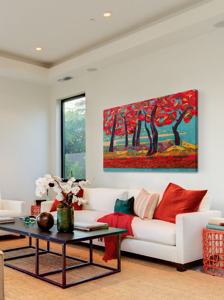 "Autumn Grove" Painting Print on Canvas by Lisa Mee