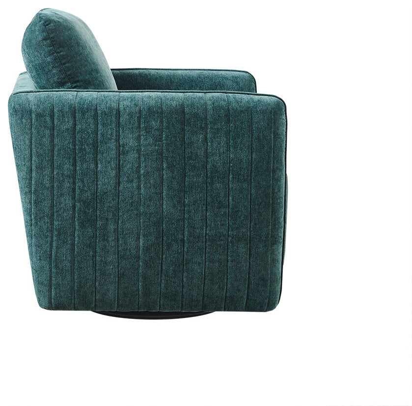 Madison Park Kaley Modern Luxurious Swivel Lounge Accent Chair, Green