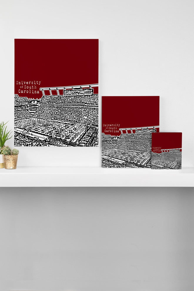 Deny Designs Bird Ave University of South Carolina Dark Red Art Canvas