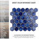 Hudson Due 2" Hex Sapphire Porcelain Floor and Wall Tile
