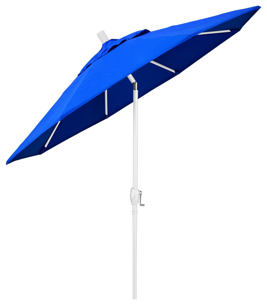 7.5' Aluminum Umbrella Push Tilt, Sunbrella, Pacific Blue