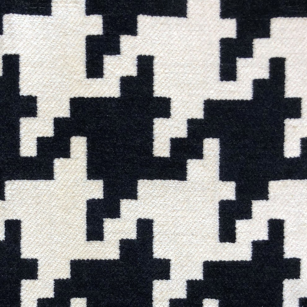 Element Black and White Luxury Throw Pillow, 20"x20"