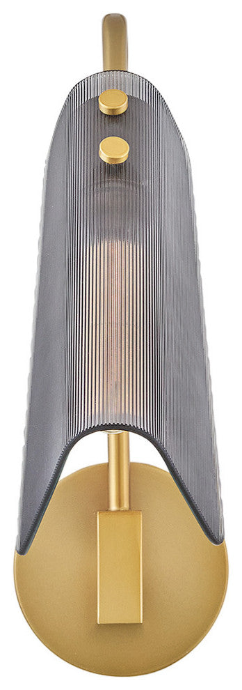 Hinkley Altman Medium Single Light Sconce, Lacquered Brass