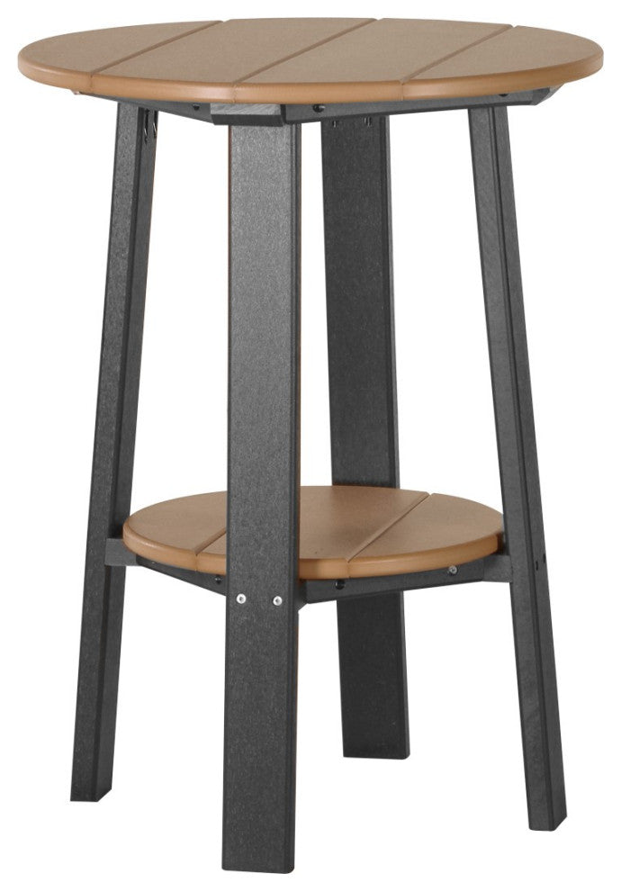 Poly Deluxe 28" End Table, Cedar & Black