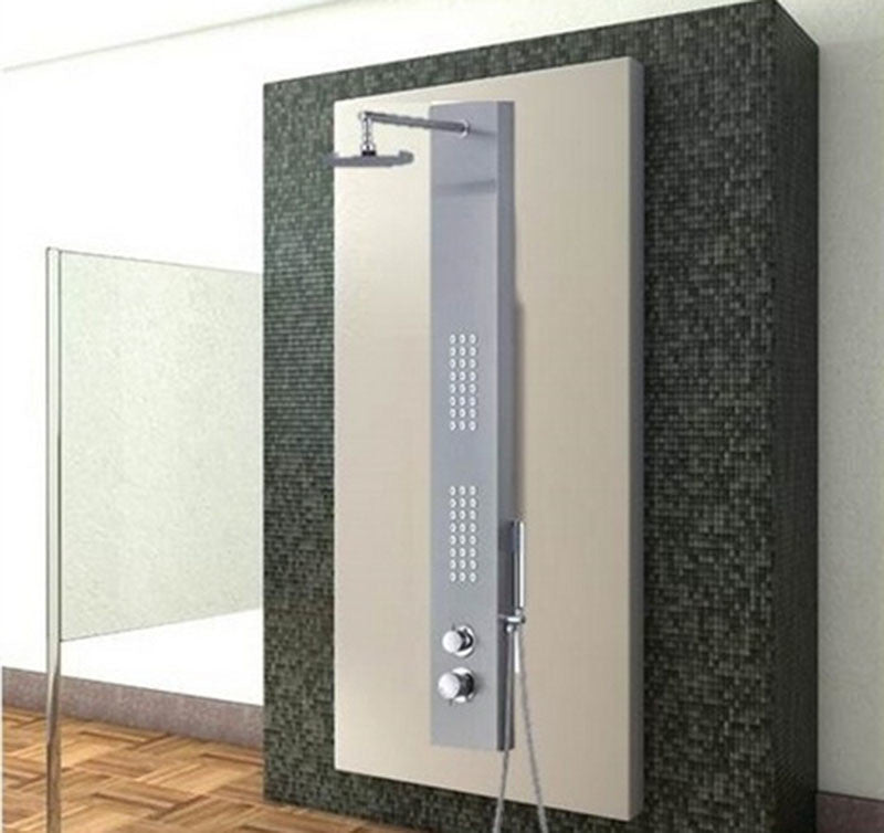 Fontana Alba Shower Panel With Overhead Shower and Hand Shower