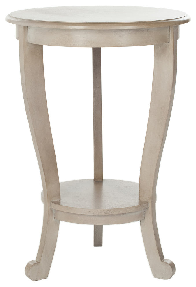Safavieh Mary Pedestal Side Table, Vintage Gray