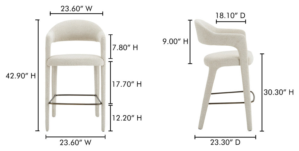 Martens Bar Stool Beige