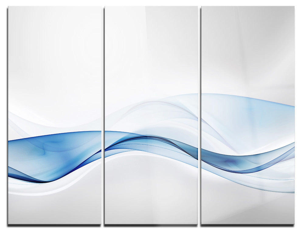 "3-D Wave of Water Splash" Digital Metal Wall Art, 3 Panels, 36"x28"