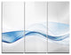"3-D Wave of Water Splash" Digital Metal Wall Art, 3 Panels, 36"x28"
