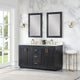 Altair Gazsi Black Oak Bathroom Vanity Set, 60", With Mirror