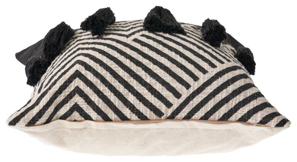 Black and White Chevron Throw Pillow