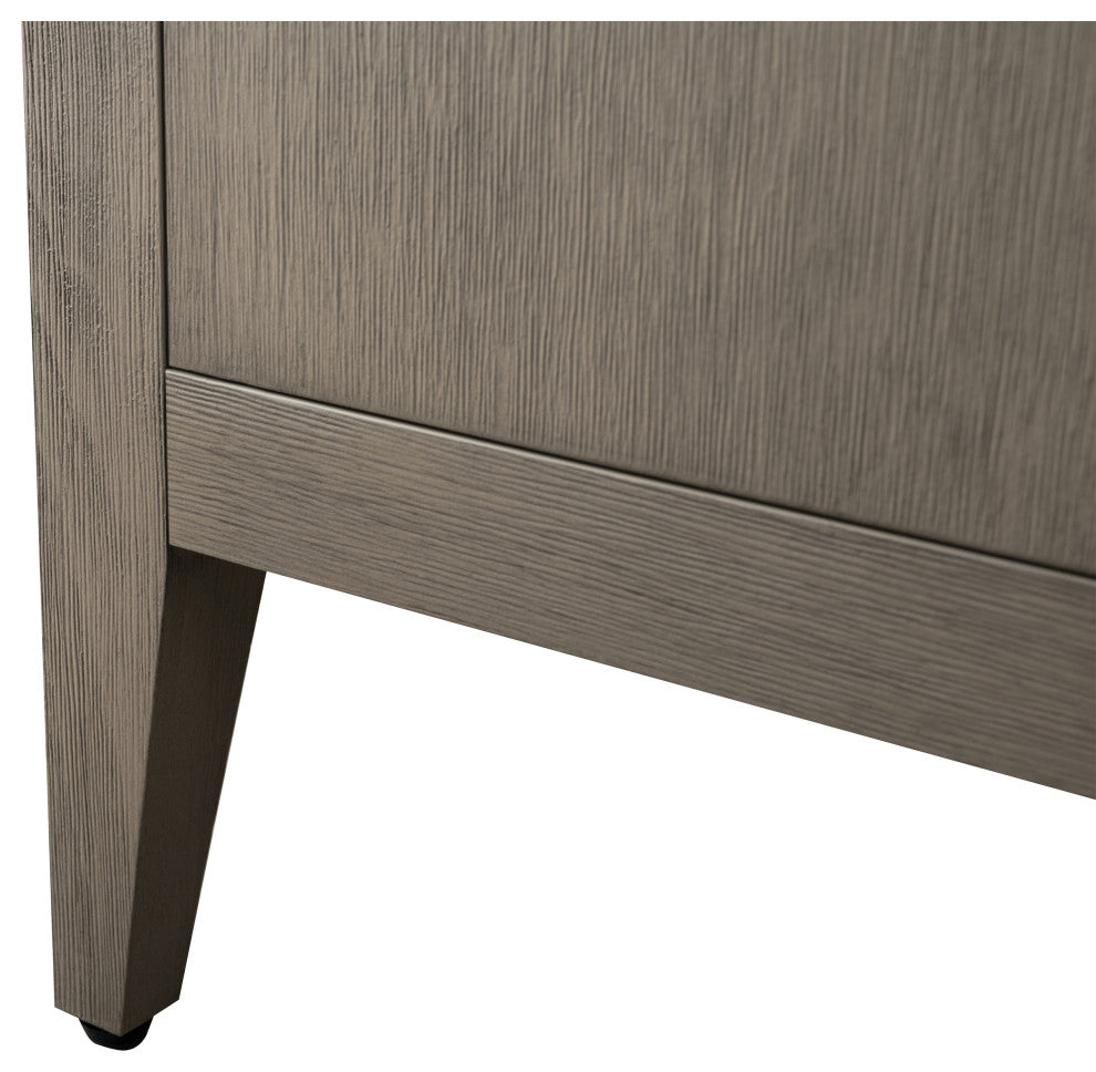 Vanity Art Bathroom Vanity With Sink, Driftwood Gray, 72", Double Sink, Matte Black