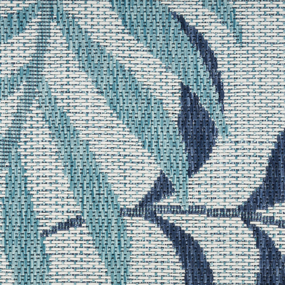 Nourison Garden Oasis 10' x 14' Blue Tropical Rug