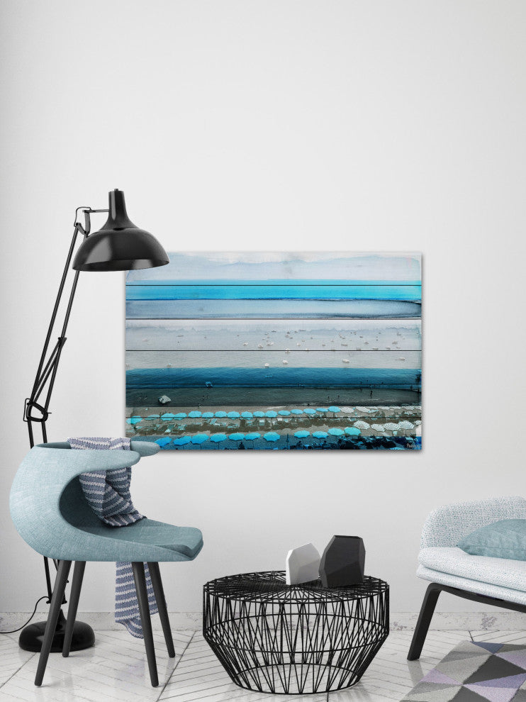 "Spiagga" UV Ink Print on White Wood60"x40", 60"x40"