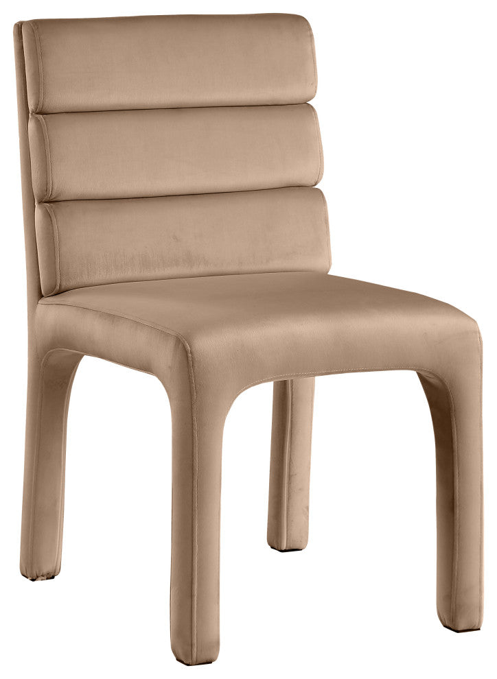 Kai Upholstered Dining Chair, Beige, Velvet, Set of 2