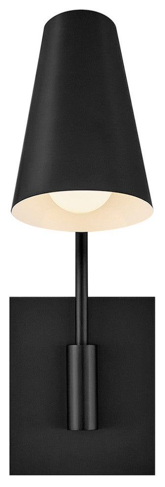Hinkley Bray Medium Swing Arm Single Light Sconce, Black