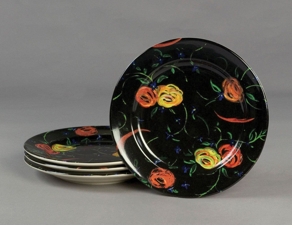 Porcelain Round Rose Plate