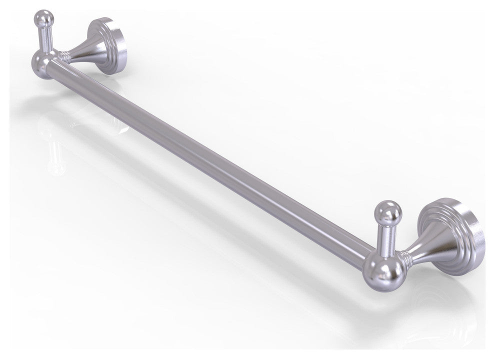 Sag Harbor 36" Towel Bar with Integrated Hooks, Satin Chrome