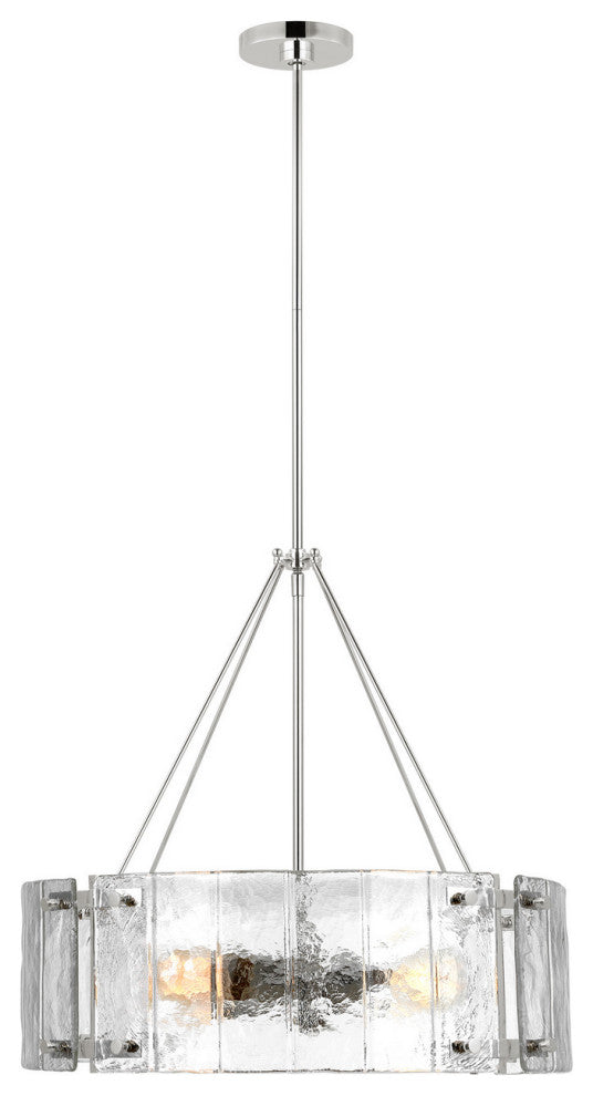 Visual Comfort Studio Calvert Four Light Chandelier, Polished Nickel