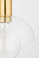 Kyla 1-Light Bath Bracket, Aged Brass Finish, Opal Glossy Glass