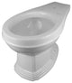 White High Tank Pull Chain Toilet Round Bowl with Chrome L-Pipe Victorian Style