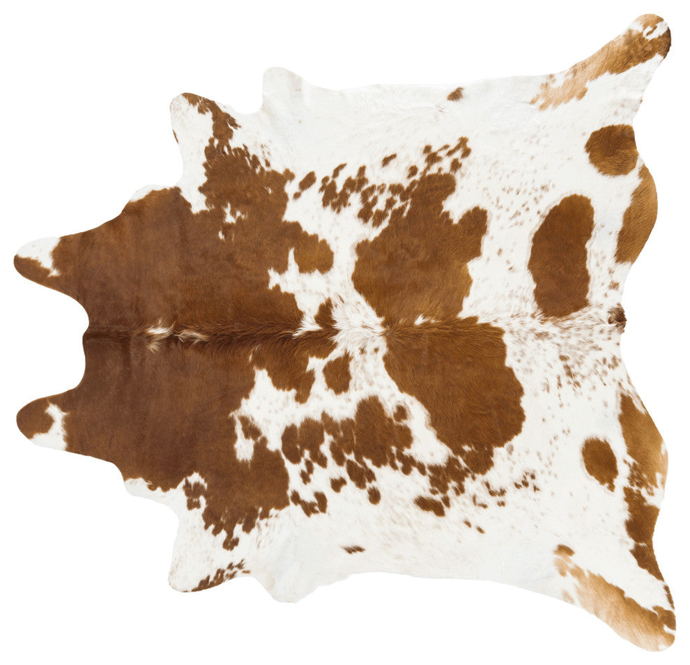 Pergamino Brown And White Cowhide Rug, Extra Extra Large