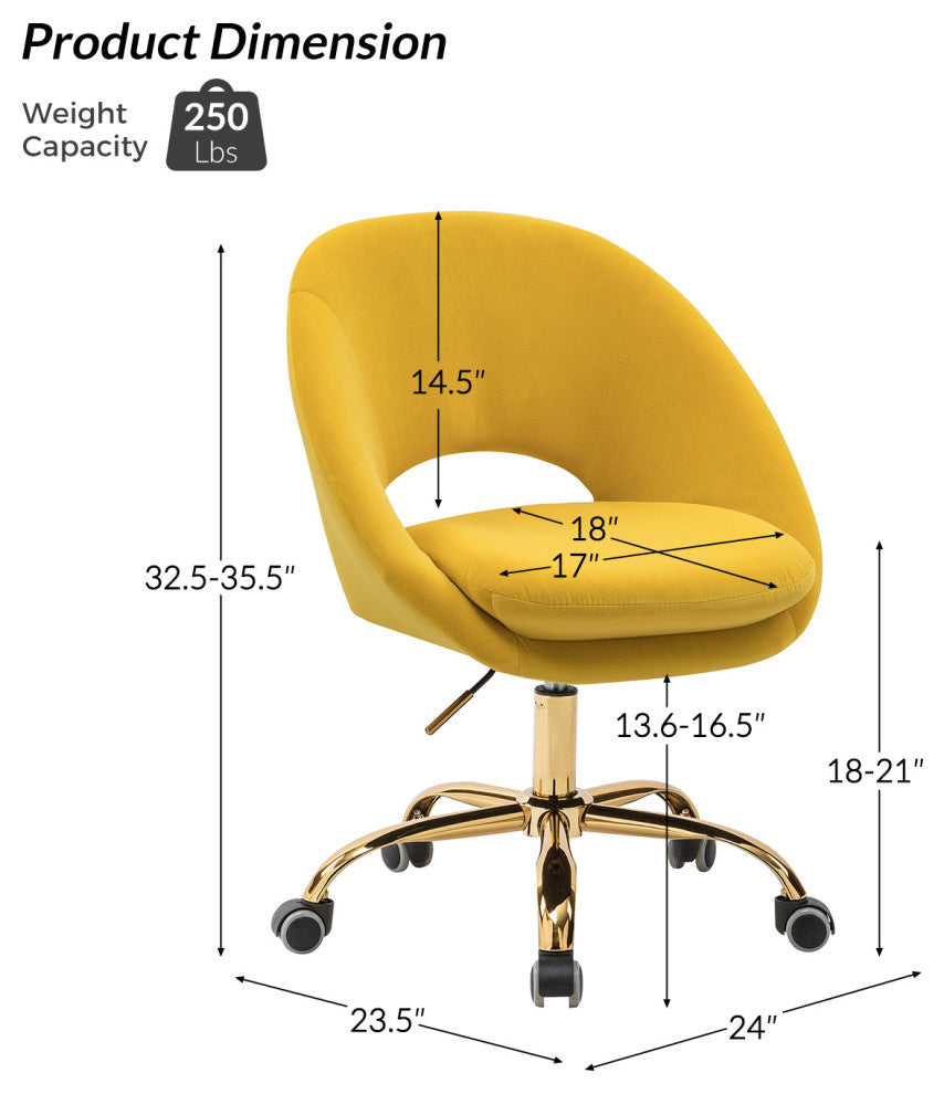 Savas Task Chair, Yellow
