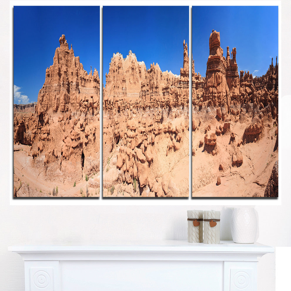 "Hoodoo Rock Pinnacles in Goblin Valley" Metal Wall Art, 3 Panels, 36"x28"