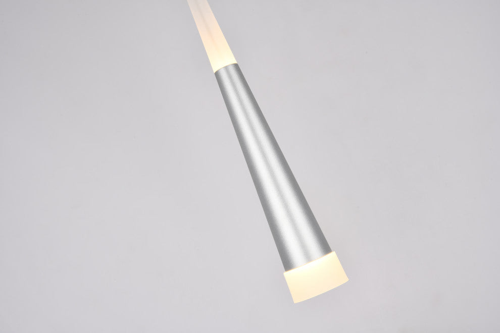 Sand Silver LED Island Light, Metal, Acrylic Frame