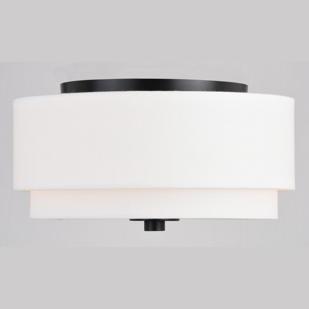 Burnaby 13" Flush Mount Black