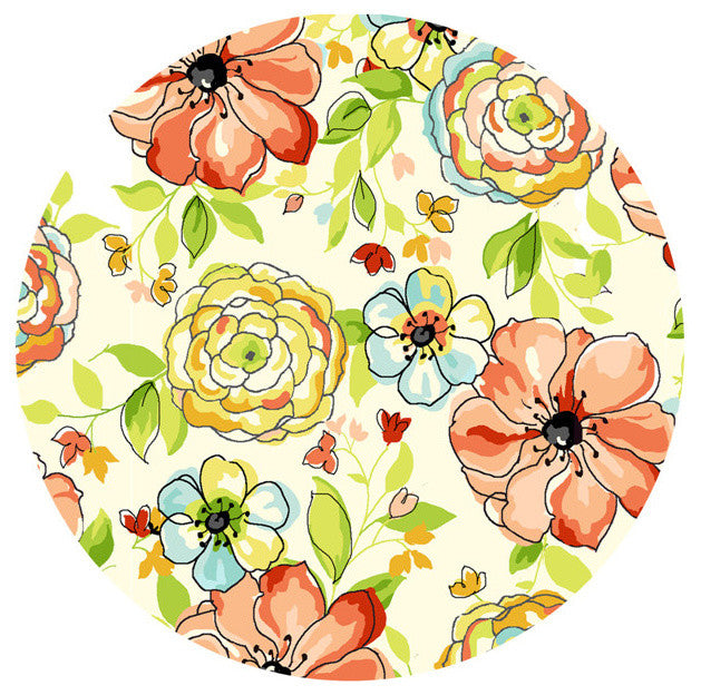 Sonesta 2039 Sand Floral Splash Rug, 7'6" Round