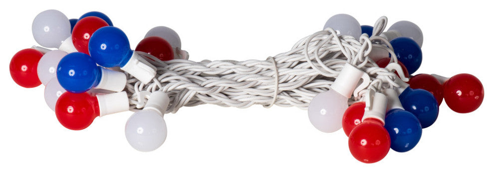 Vickerman X8Wcg41 Red-White-Blue Light On Green Wire 16' Christmas Light Strand