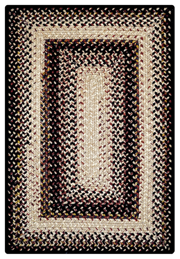 Homespice Decor Black Mist Indoor/Outdoor Braided Rug 8' x 10' (Rectangle)