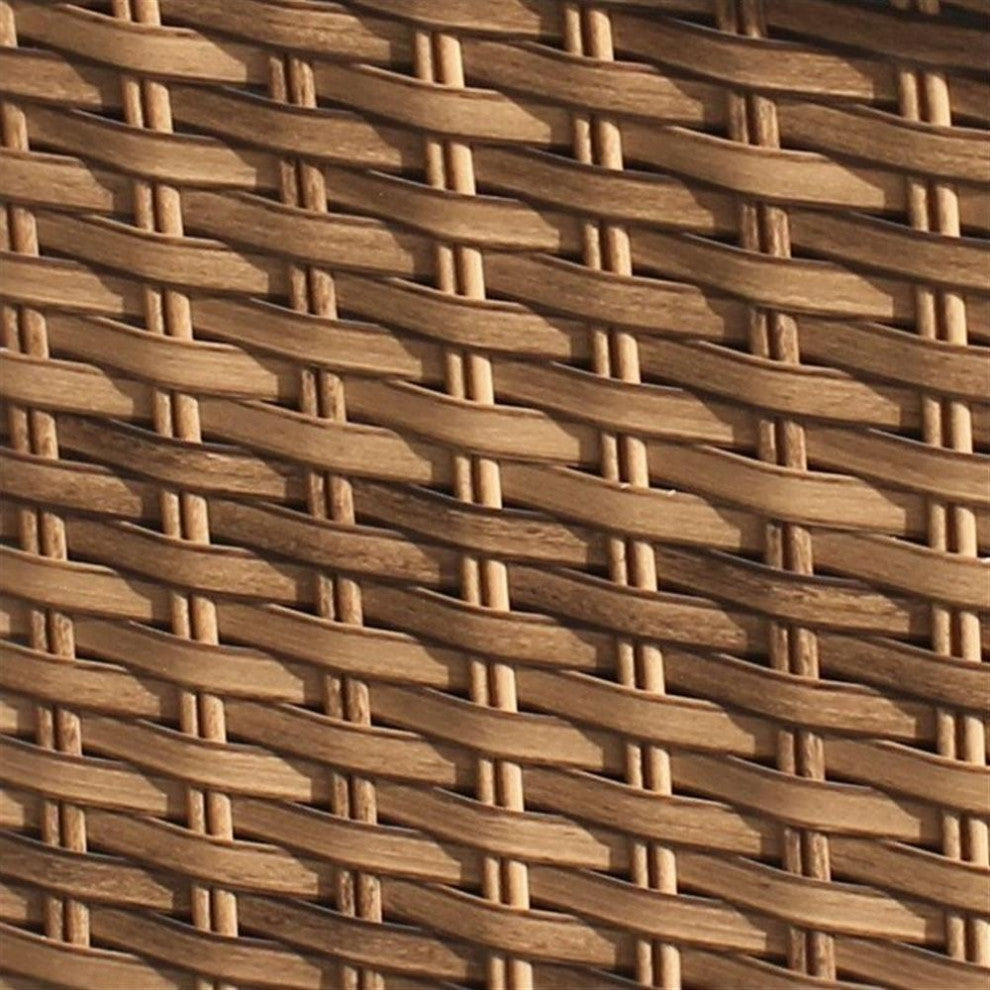 TKC Laguna Wicker Patio Arm Dining Chairs in Wheat (Set of 6)